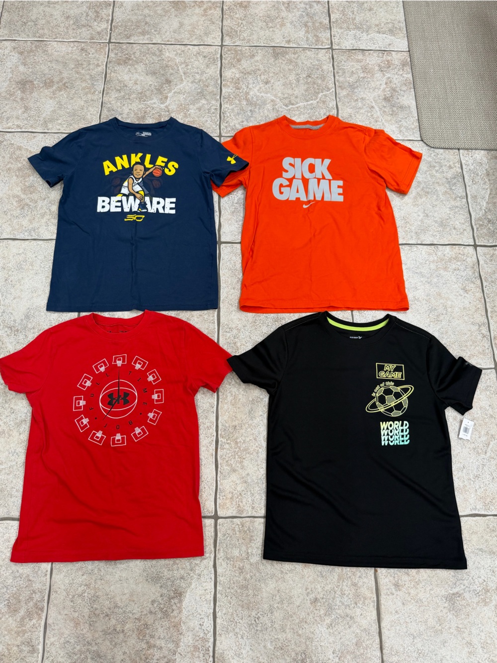 Boys youth medium tee shirt bundle -Under Armour, Nike, Old Navy